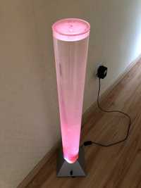 Lampa stojąca podłogowa wodna wyjątkowy design, magia koloru