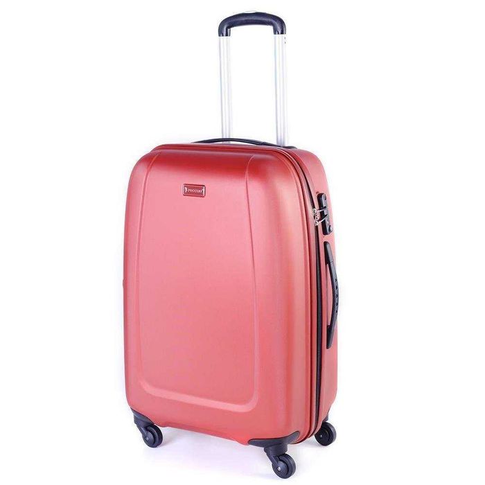 Duża walizka PUCCINI podróżna twarda ABS czerwona na zamek 4 koła
