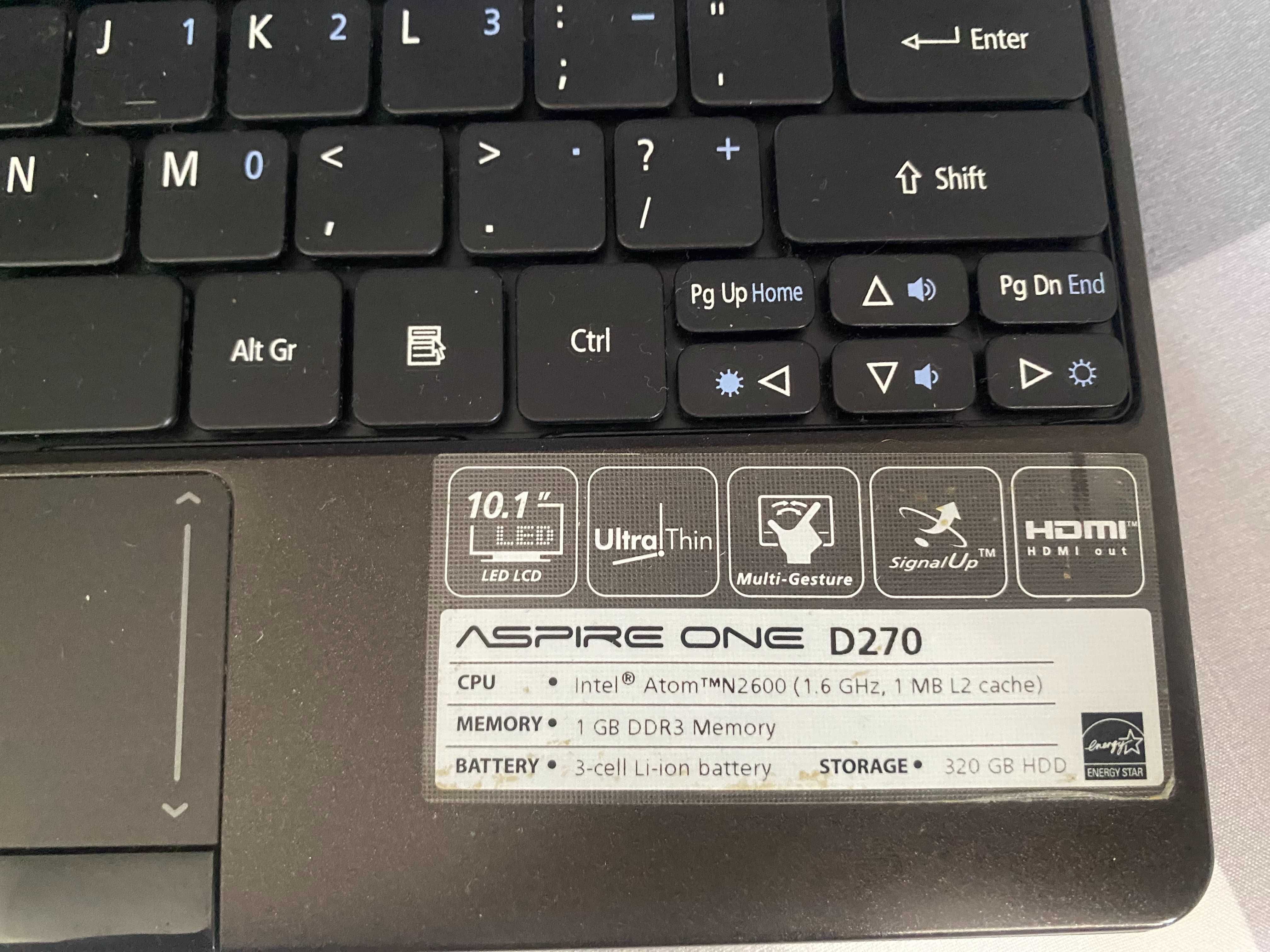 Laptop Acer ASPIRE ONE D270