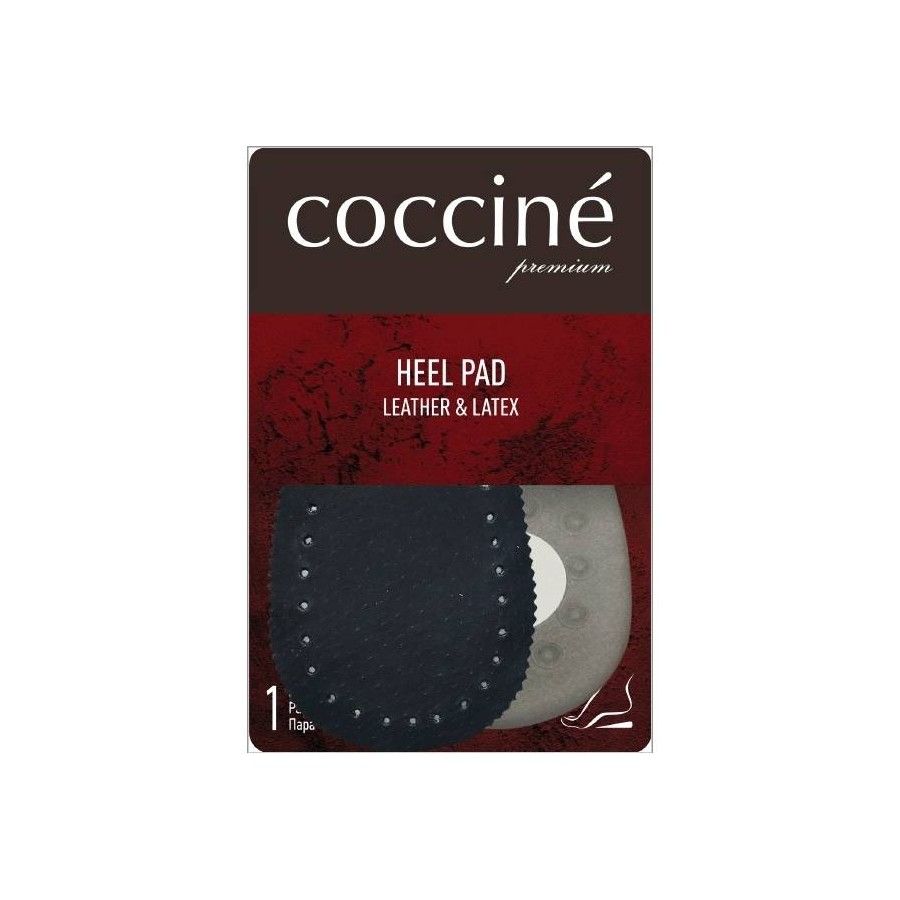 m - czarne podpiętki skórzane na piance do butów heel pad coccine