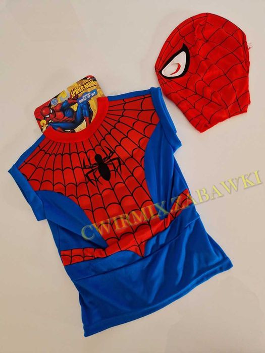 Karnawał Przebranie Spider Man 98-125 koszulka maska