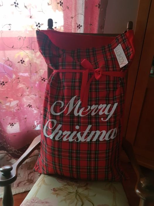 saco de natal com merry christmas