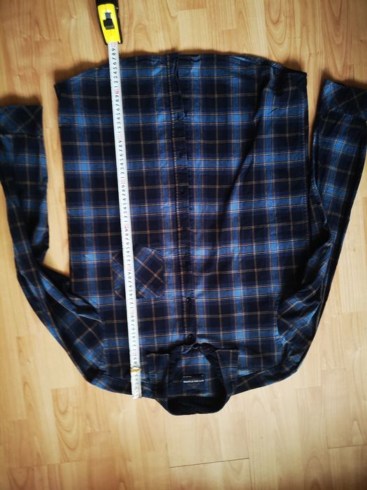 Koszula bawełna kratka granat roz. L