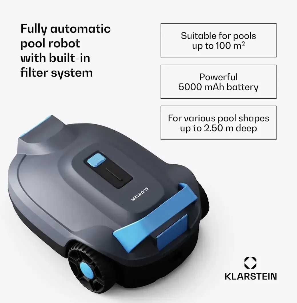 Автоматичний новій робот пилосос KLARSTEIN AGUA SUB для уборки басейна
