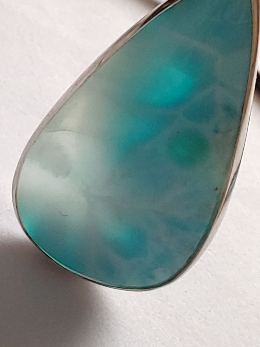 Srebrna zawieszka wisior larimar naturalny minerał srebro 925