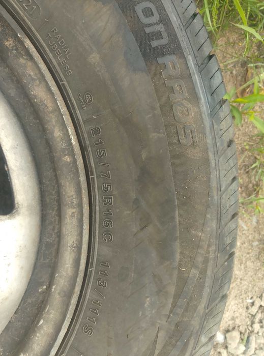 FELGA KOŁO + OPONA 215/75 R16C ford transit komplet 4 sztuki