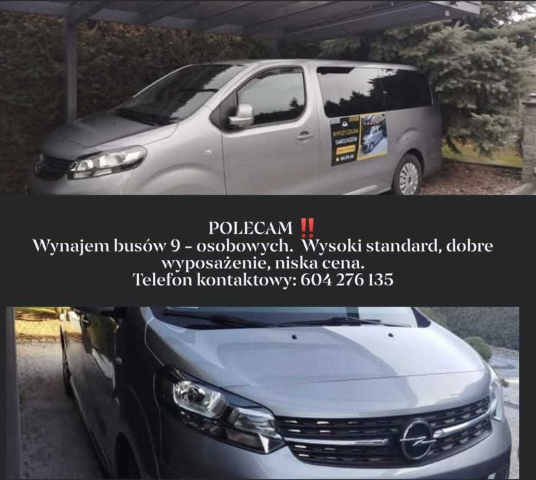 Tani wynajem busów 9 osobowych