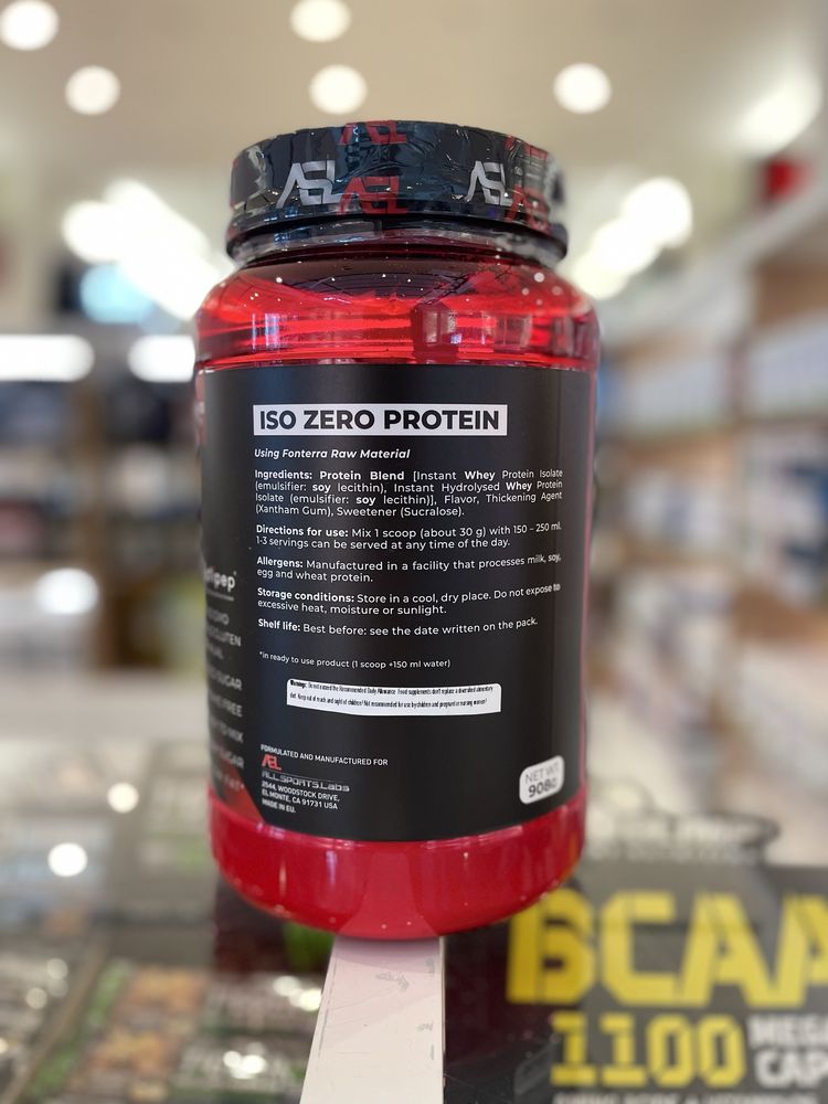 Białko ASL Iso Zero Protein 908G wanilia isolate masa mięśnie RADOM