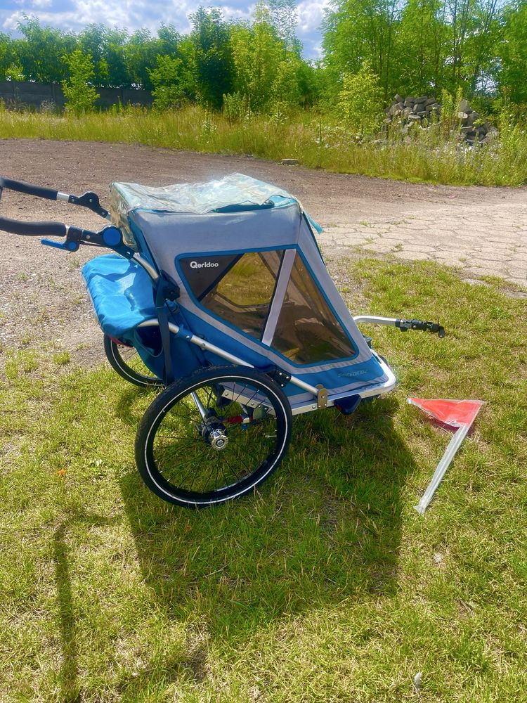 Przyczepka Queridoo Speedkid 2 , dyszel , zaczep,amortyzacja, Piękna