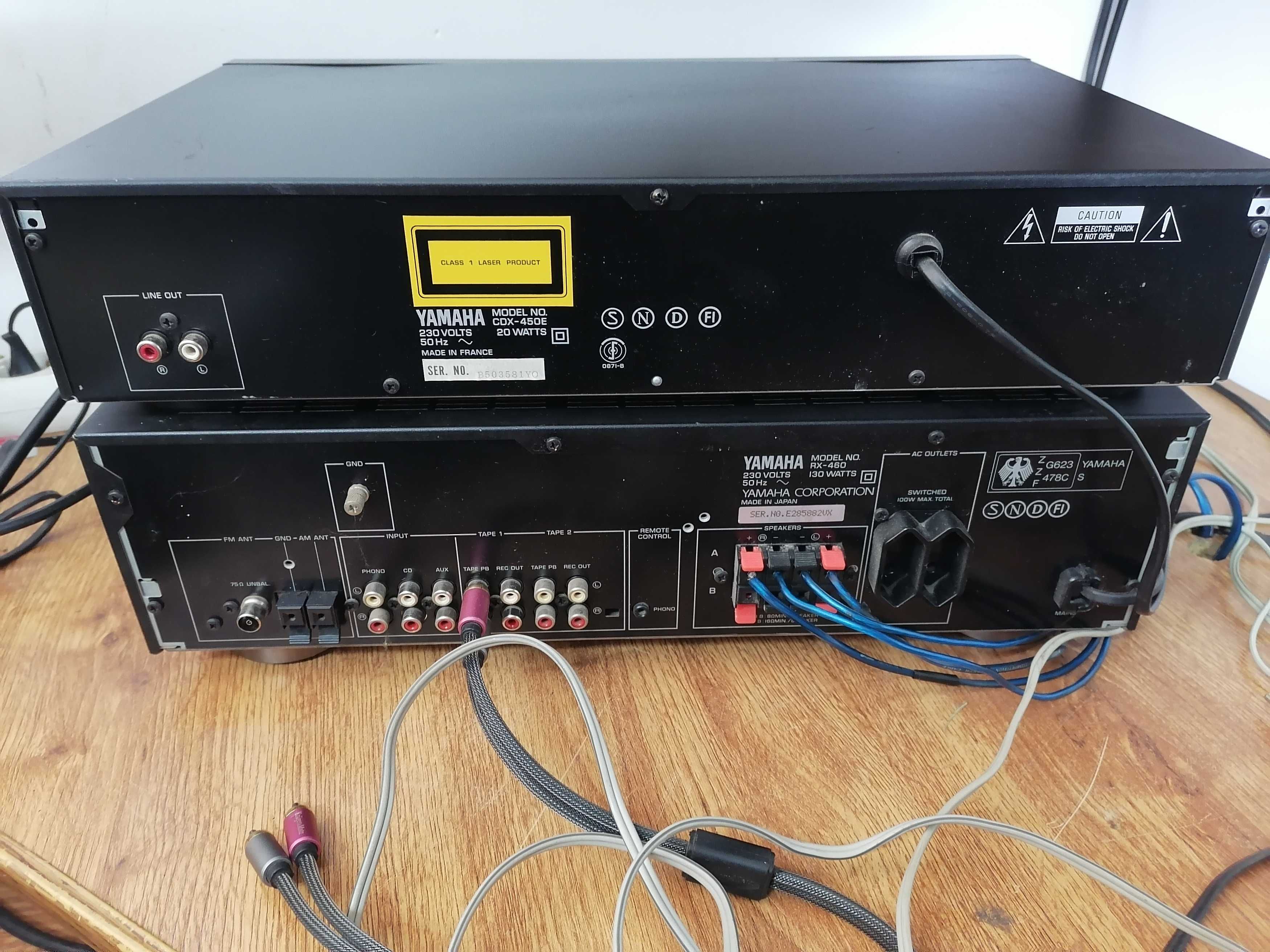 Amplituner Stereo Yamaha RX-460 Odtwarzacz CDX-450E