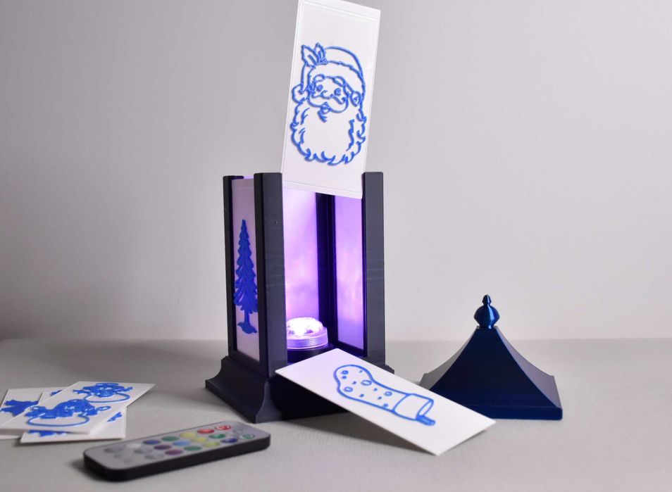 Lanterna modular decoração com vários designs de Natal