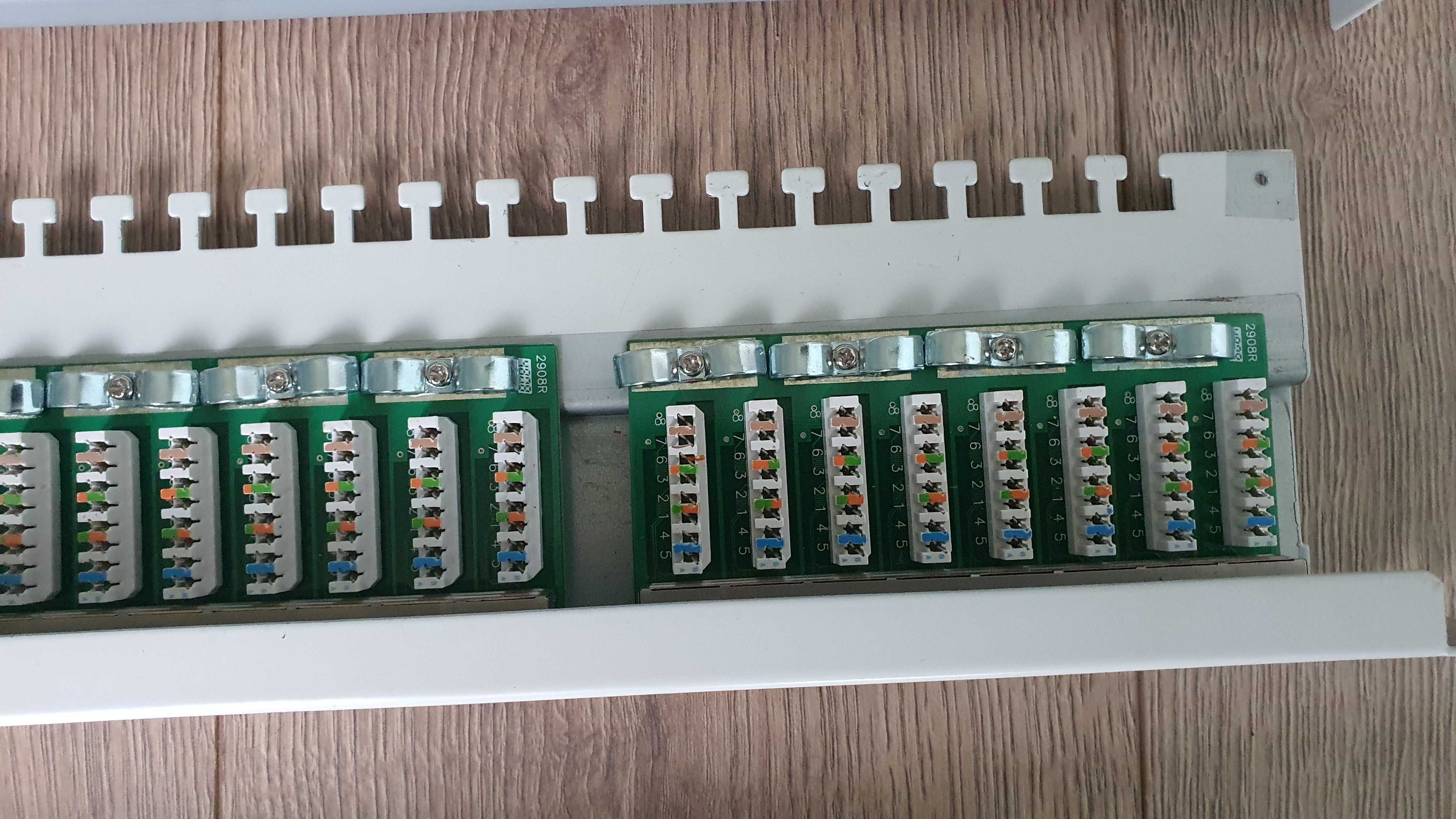 Patch panel patchpanel LAN panel 24xRJ45 UTP kat.5e 19cali wysokość 1U