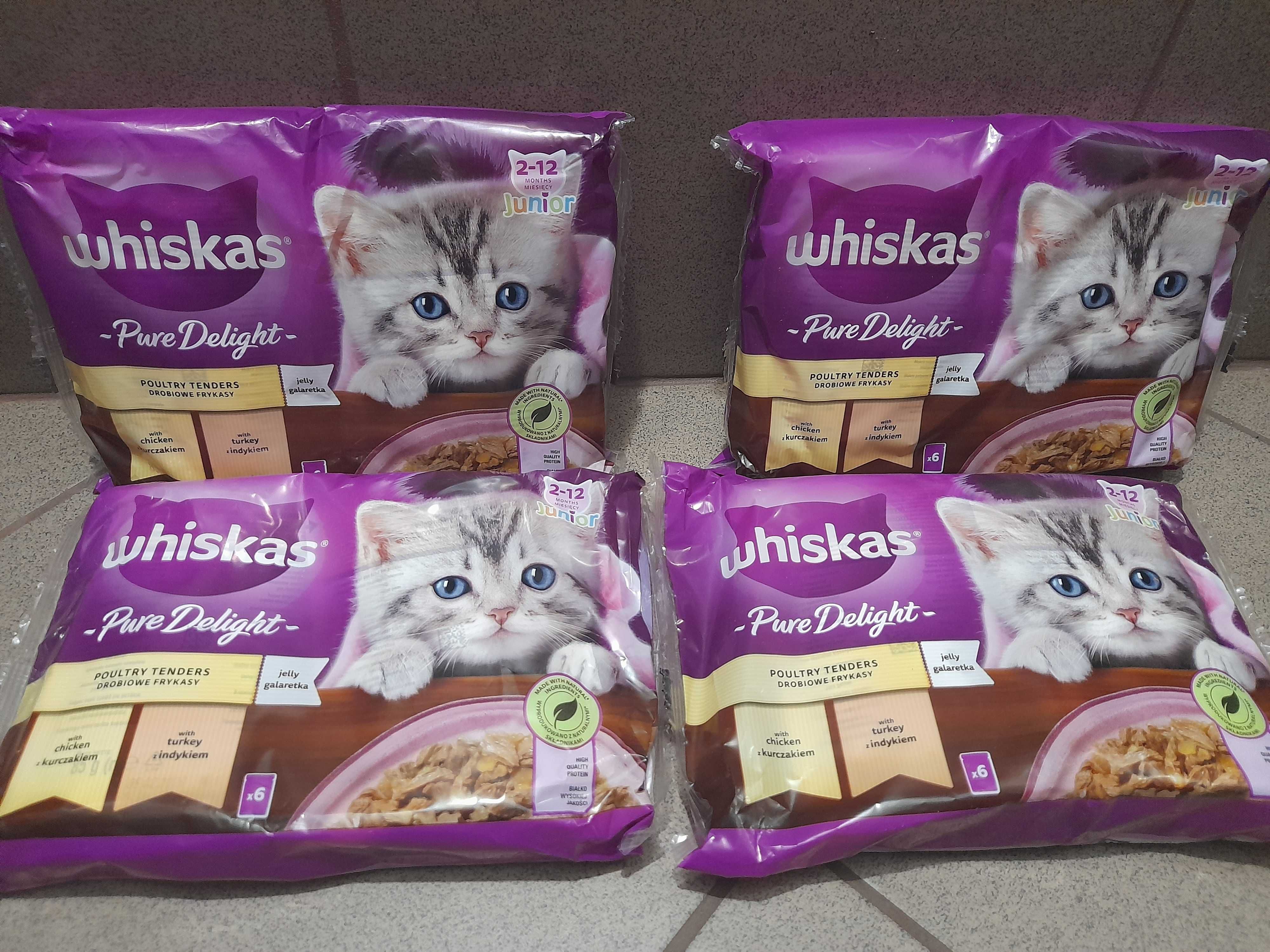 Mokra karma dla kota Whiskas Junior 4 x 6 po 85g.