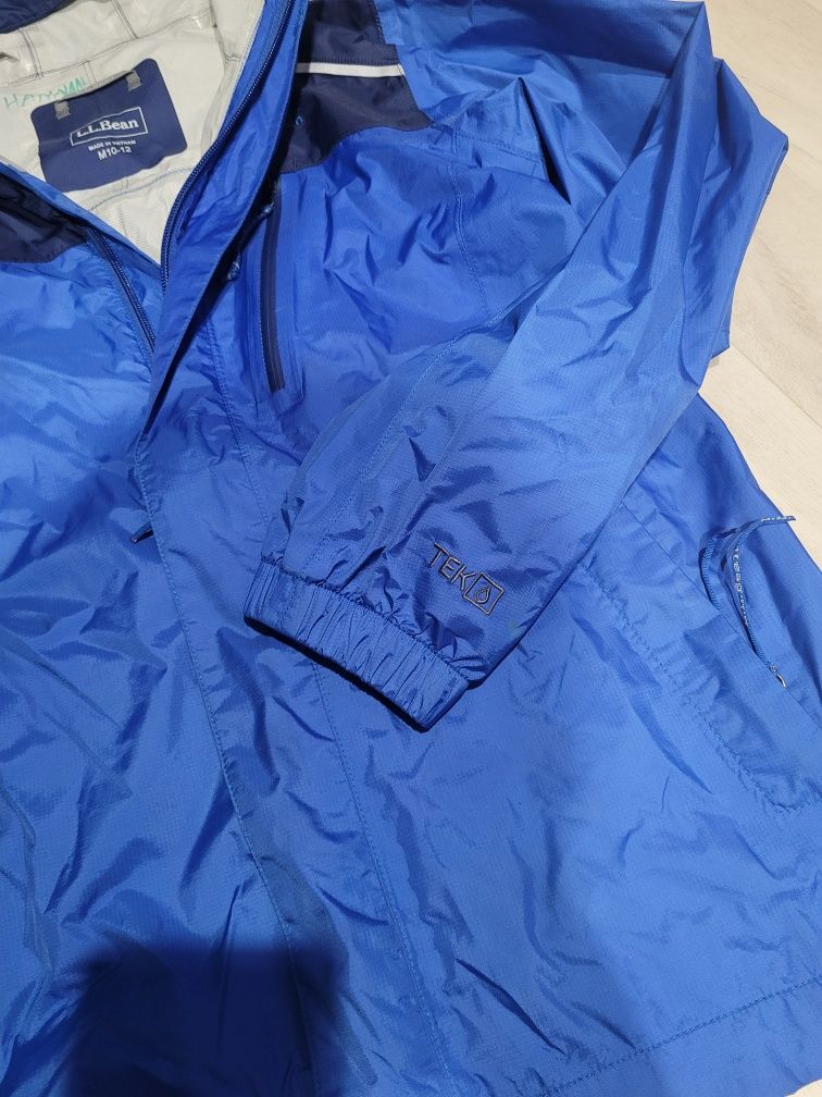 Niebiesko granatowa kurtka przeciwdeszczowa L.L.Bean 10-12 lat