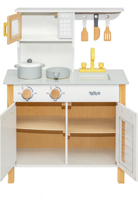 Cozinha de Brincar em Madeira Tryco com Acessórios