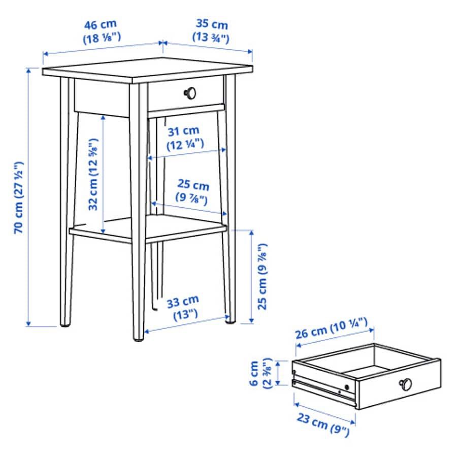 Pack 2 x Mesas de cabeceira ikea branco