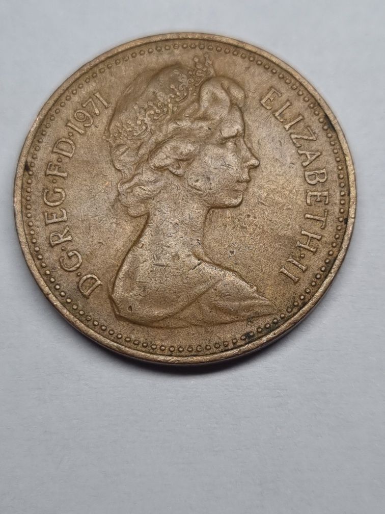 Moneta 1 NEW PENNY ELIZABETH II 1971r. Brąz. Okazja kolekcjonerska.