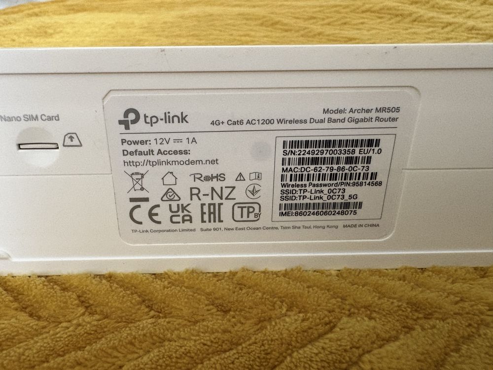 Router bezprzewodowy TP-LINK Archer MR505 4G