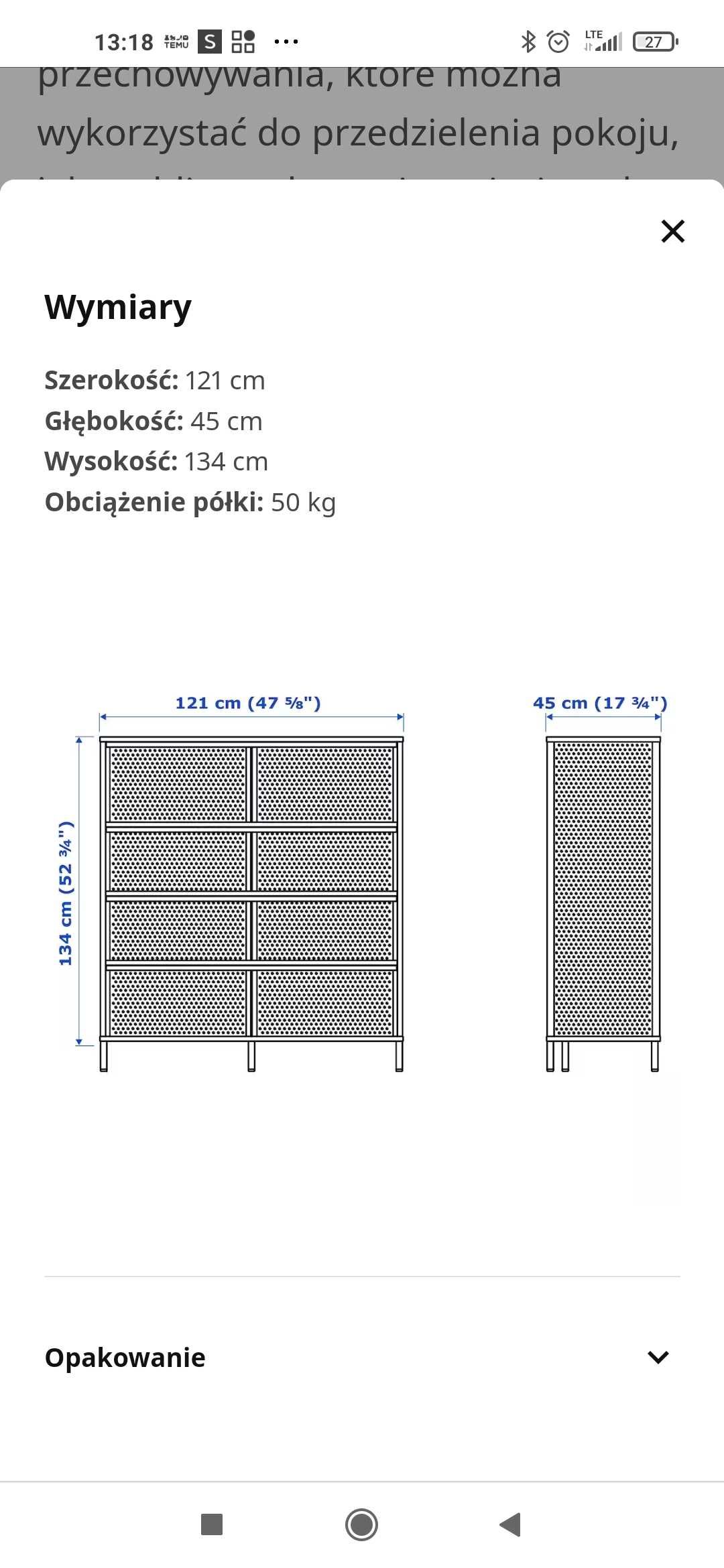 Regał metalowy IKEA