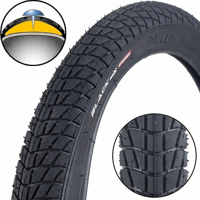 Black1 M-1500 16x2,0 opona 50-305 wkładka antyprzebicie BMX