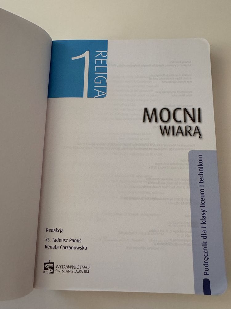 Religia mocni wiara 1 podrecznik 1 klasy liceum i technikum