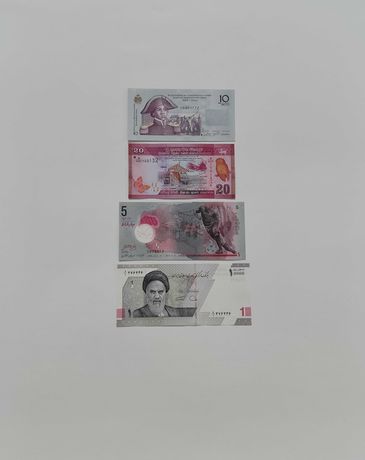 Banknoty świata UNC / zagraniczne / Haiti Sri Lanka Malediwy Iran