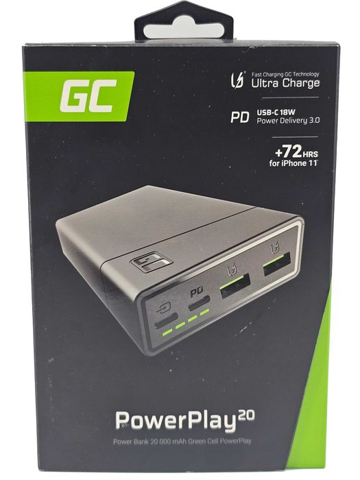 Powerbank Green Cell 20000 mAh czarny