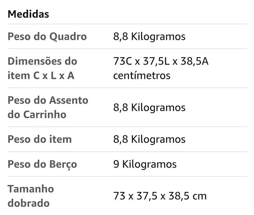 Carrinho Quinny muito compacto