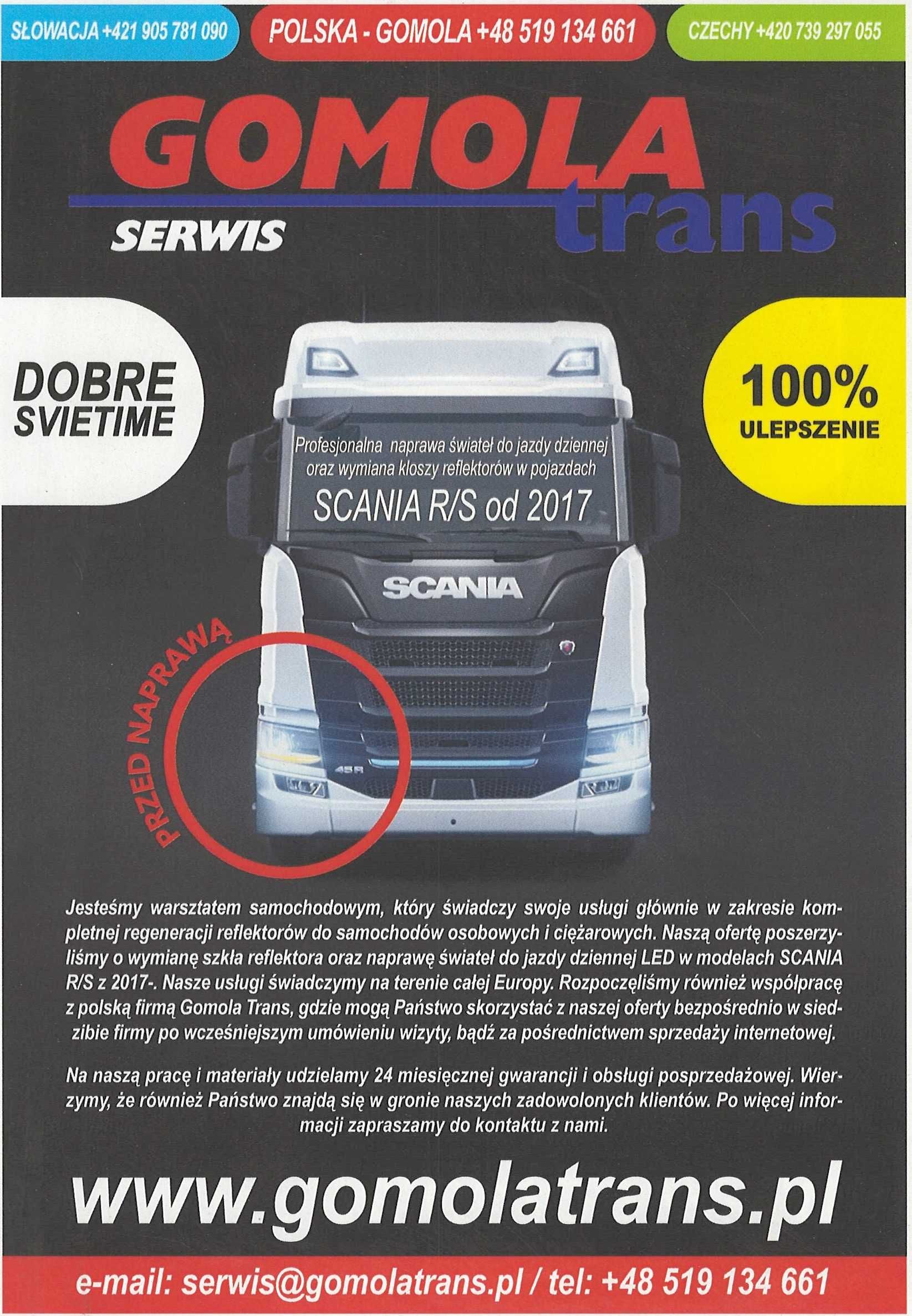 Lampa, Reflektor FULL LED SCANIA R/S, Nowy LED DRL z GW. 24M. 1550zł!