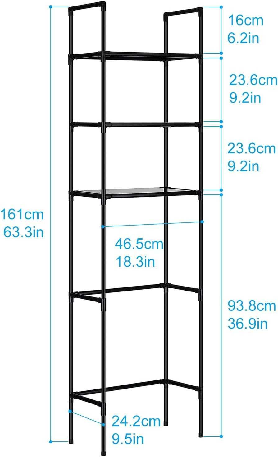 Estante para cima da sanita ou cesto - aproveita espaços -BRANCO/PRETO
