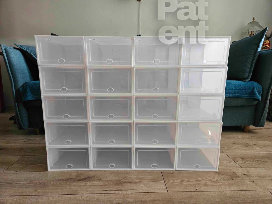 Pudełka 20 sztuk modułowe organizery białe do przechowywania zestaw
