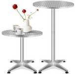 Stolik Barowy Bistro srebrny blat ze stali nierdzewnej 80x70cm/115cm