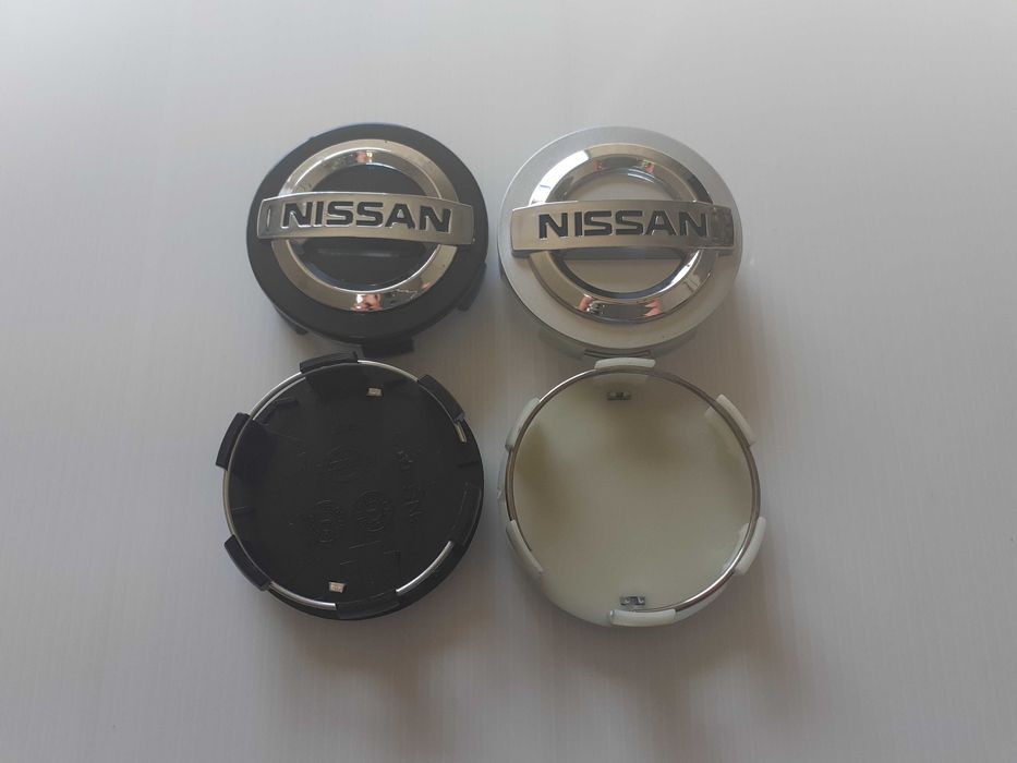 Centros/tampas de jante completos Nissan com 54, 58, 60, 65 e 68 mm