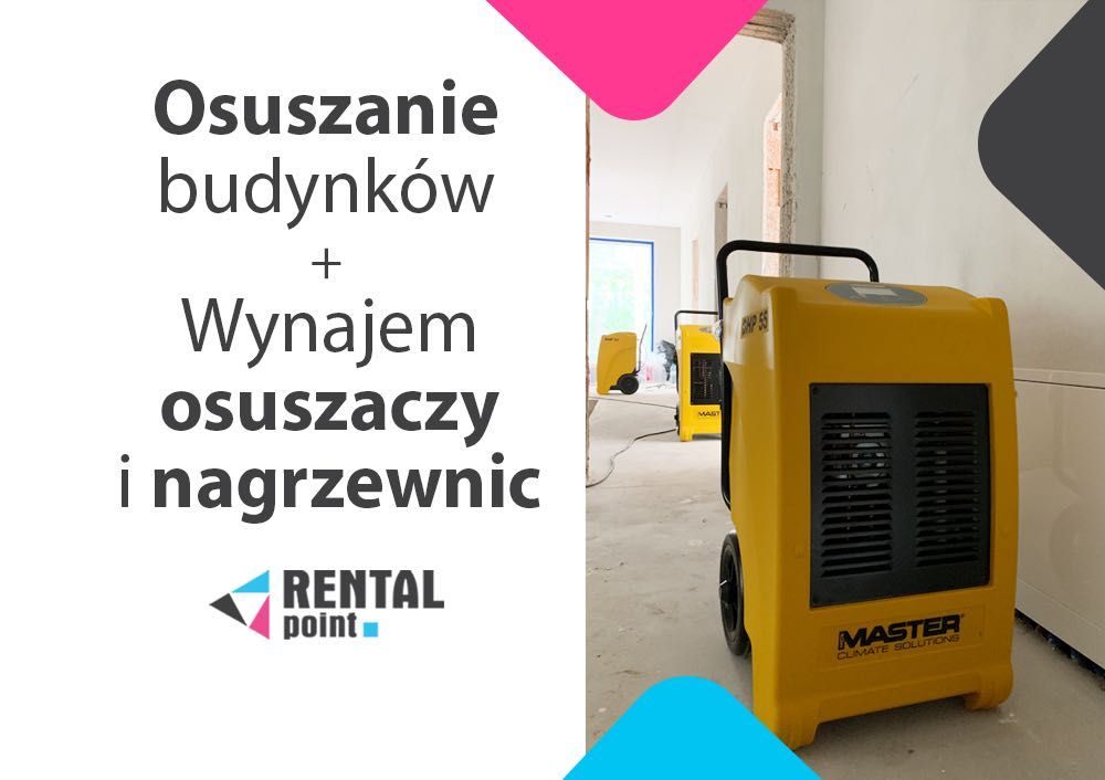 WYNAJEM Osuszaczy, Nagrzewnic, Klimatyzatorów, OSUSZANIE budynków