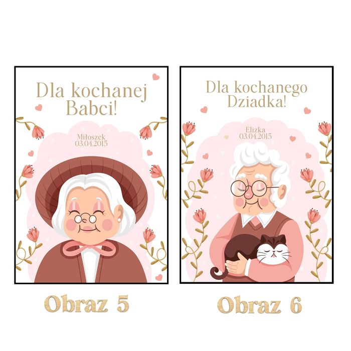 Plakat 20x30 Personalizowany Prezent DZIEŃ BABCI I DZIADKA Upominek