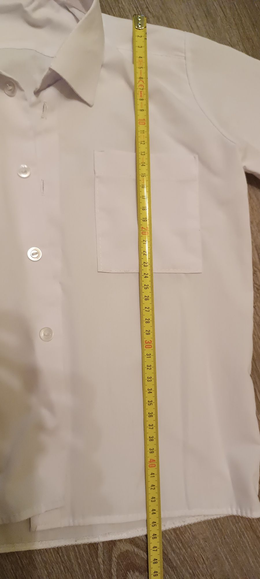 Białe koszule krótki i długi rękaw 116 dla chłopca