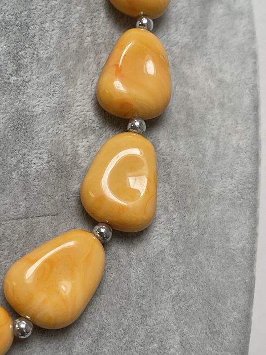 Bakelit Stary Naszyjnik z Prl