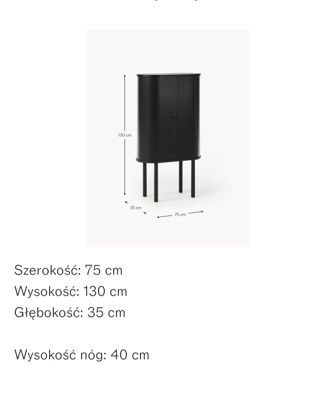 Komoda z drewna z ryflowanym frontem Calary Westwing Collection