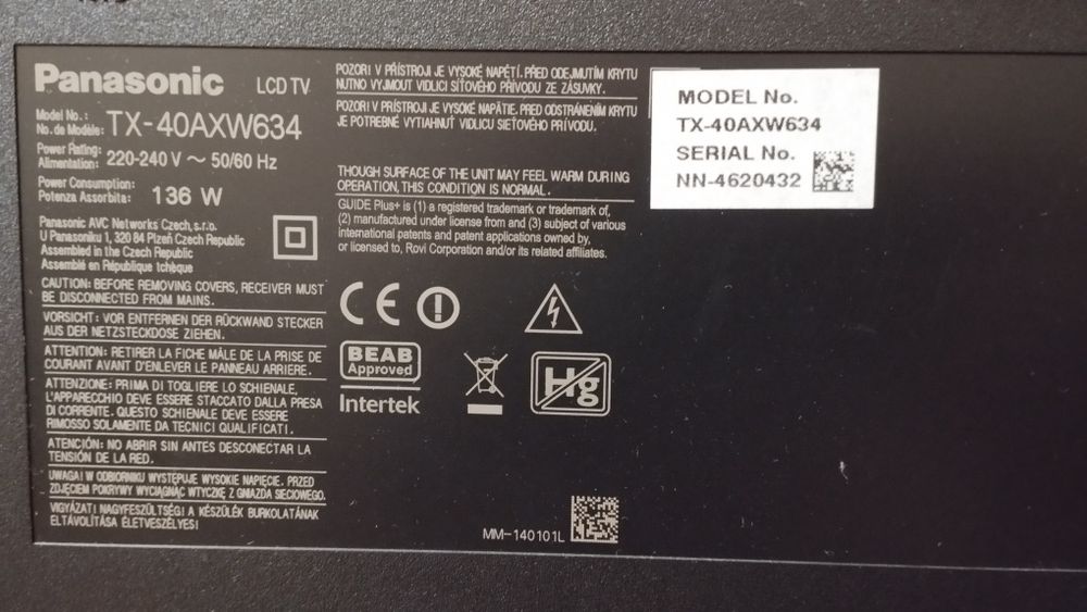 4К 3D Смарт ТВ Панасонік 42