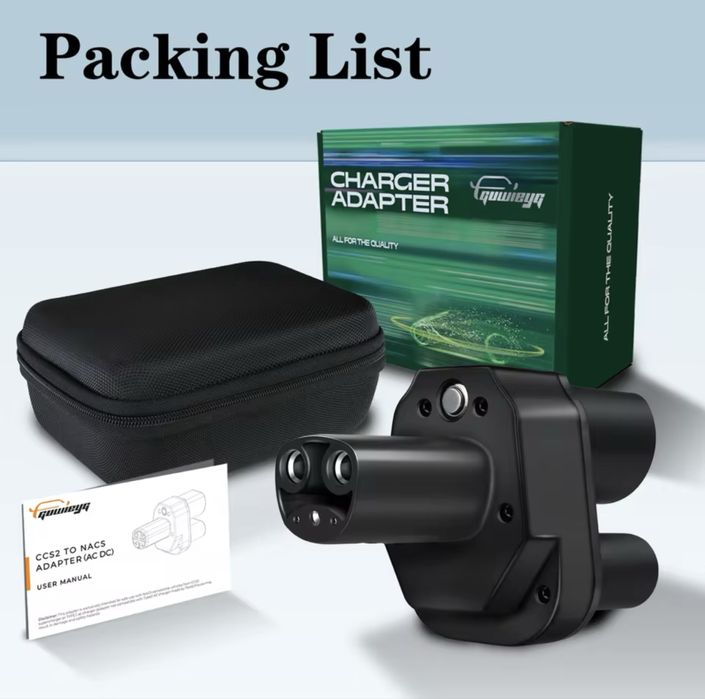 ‼️Адаптер/перехідник зарядки Tesla GUWIEYG CCS2,Type2.Найнижча ціна‼️