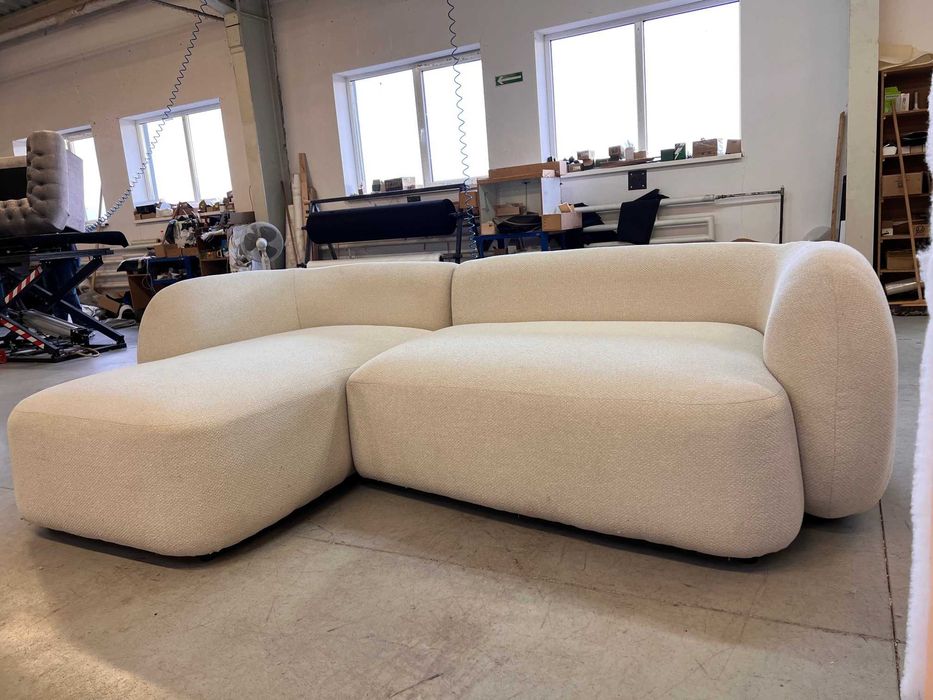 Narożnik Martina bez funkcji spania,kremowy, darmowa dostawa, od ręki!