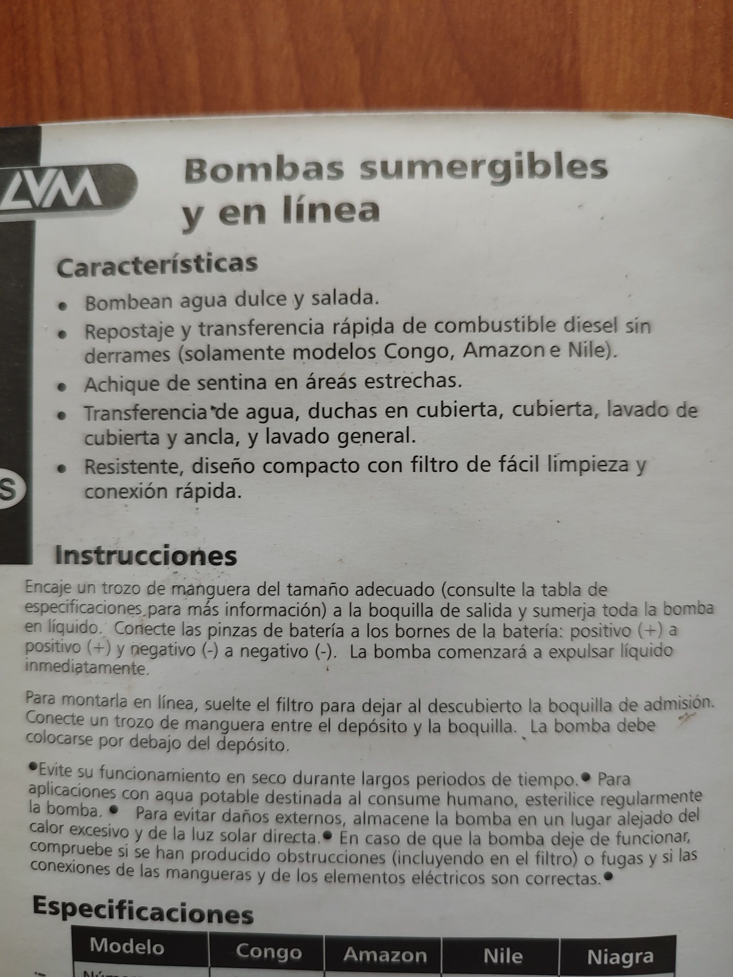 Bomba submersível Amazon 12v