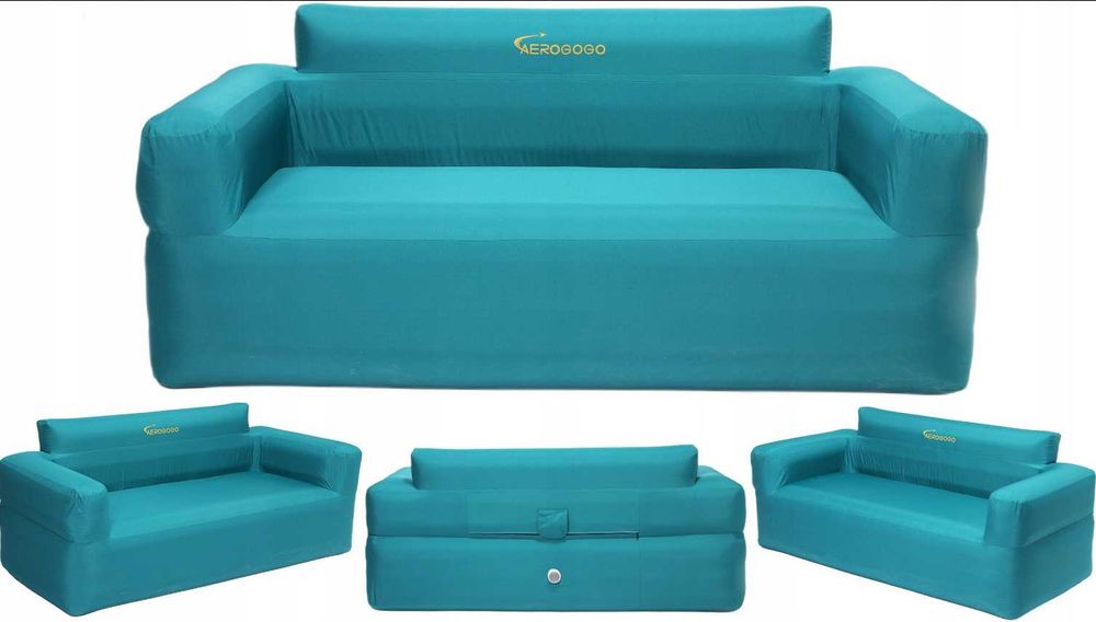 Sofa dmuchana z wbudowaną pompką i powerbankiem