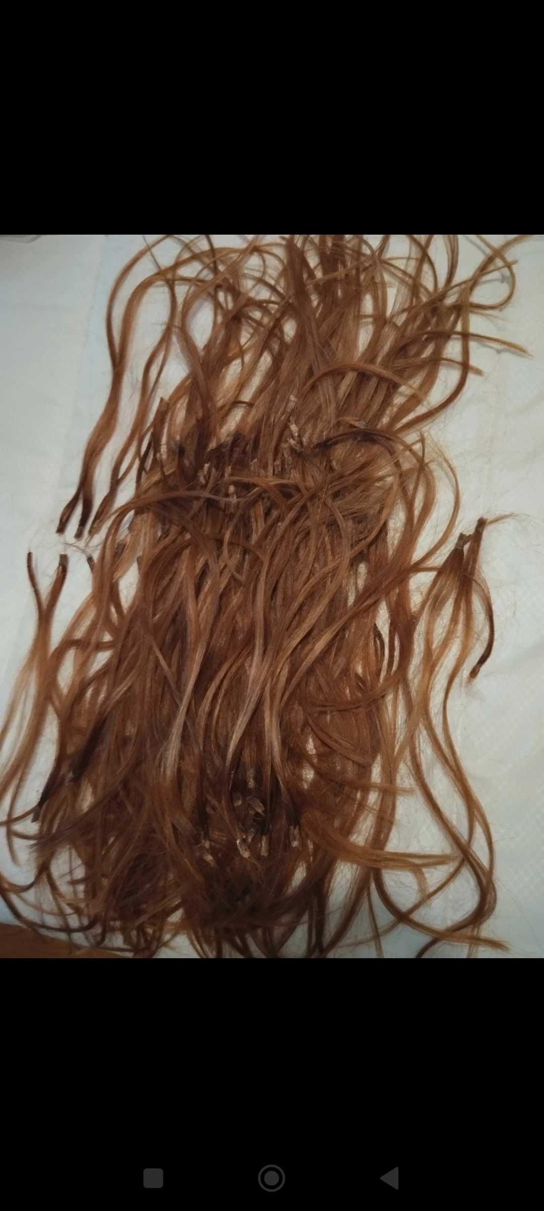 Cabelo 187 extensões aproximadamente de 40cm as maiores cabeça inteira