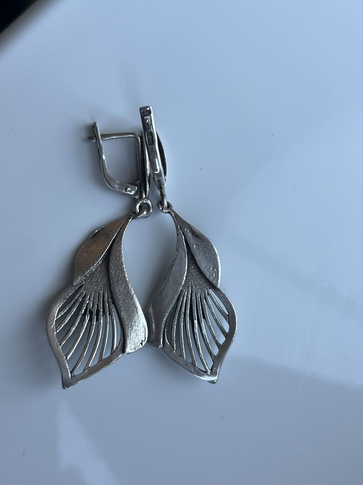 Серебро серьги винтаж звезда 875,925.Радянське срібло.