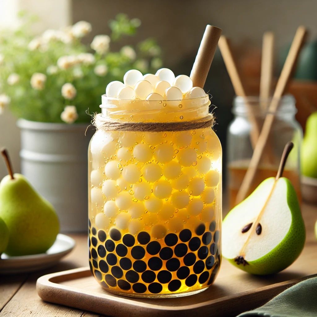 Інгредієнти для Bubble Tea, солодкі кульки, сиропи, трубочки, стакани
