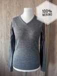 Selected wełniany sweter szary 100% merino wool M / L