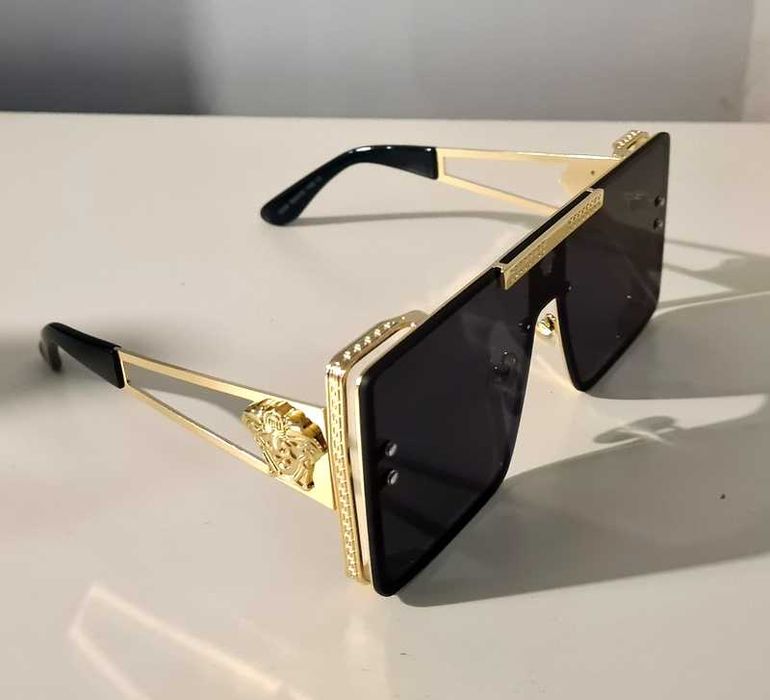 Okulary damskie przeciwsłoneczne bogato zdobione nowe
