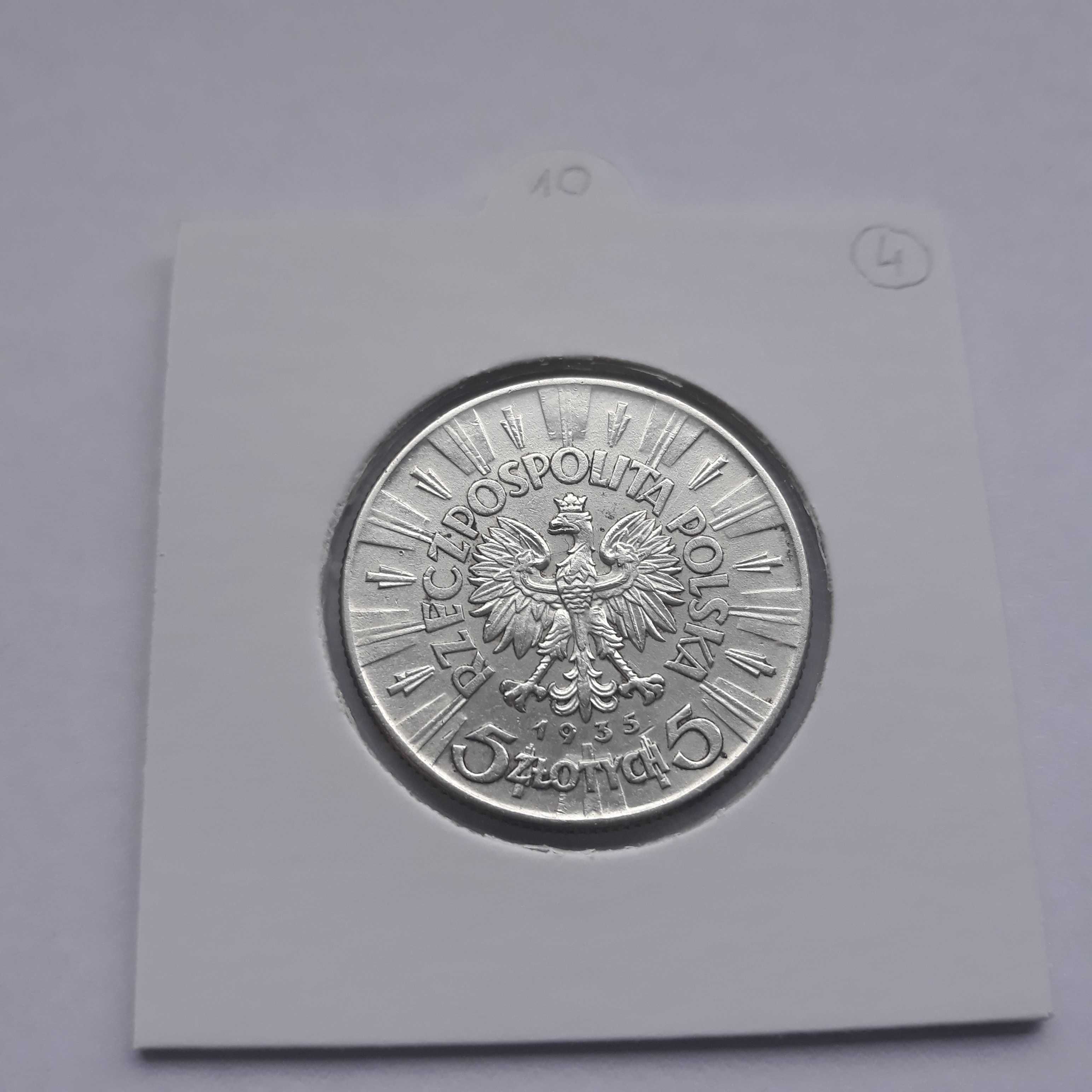 Moneta 5zł Piłsudski 1935 - srebro monety 2 RP ( II RP nr.10/4)