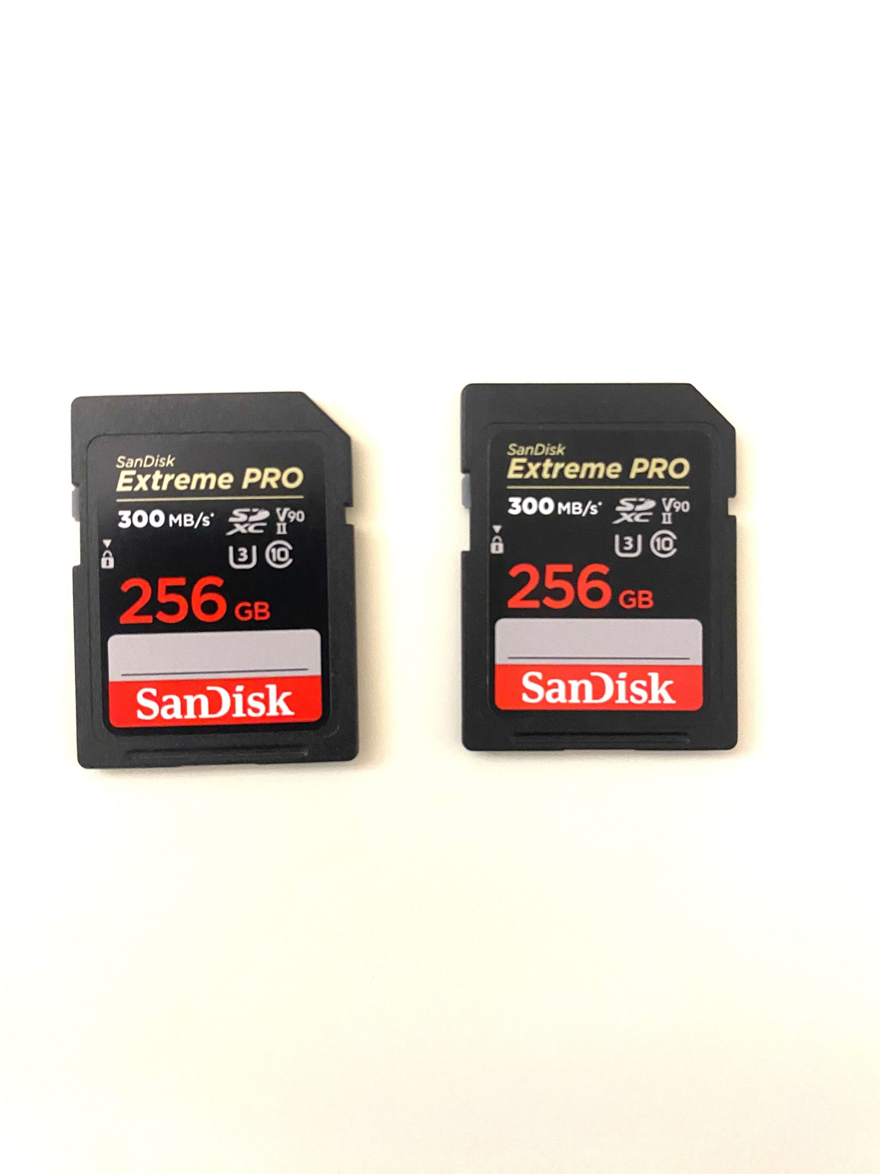 Cartão SD SanDisk 256GB SDXC Extreme Pro V90 UHS II 300 MB